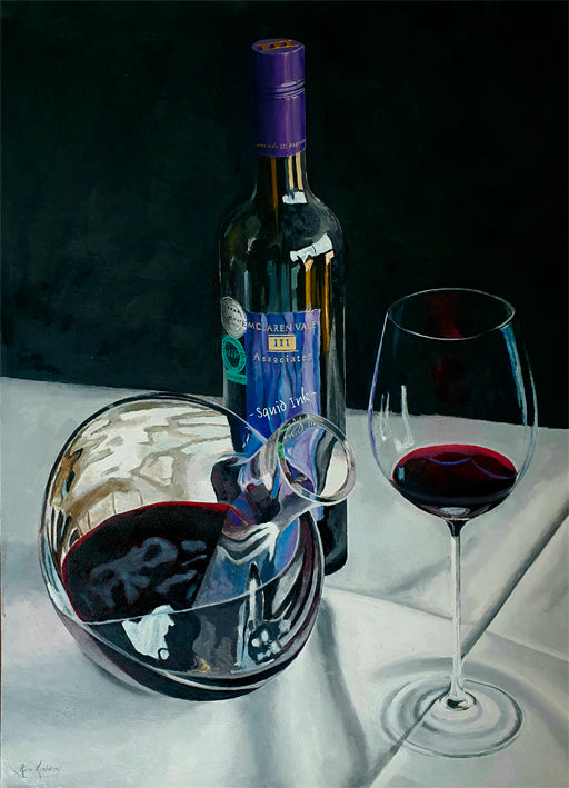 Squid Ink Shiraz and Decanter