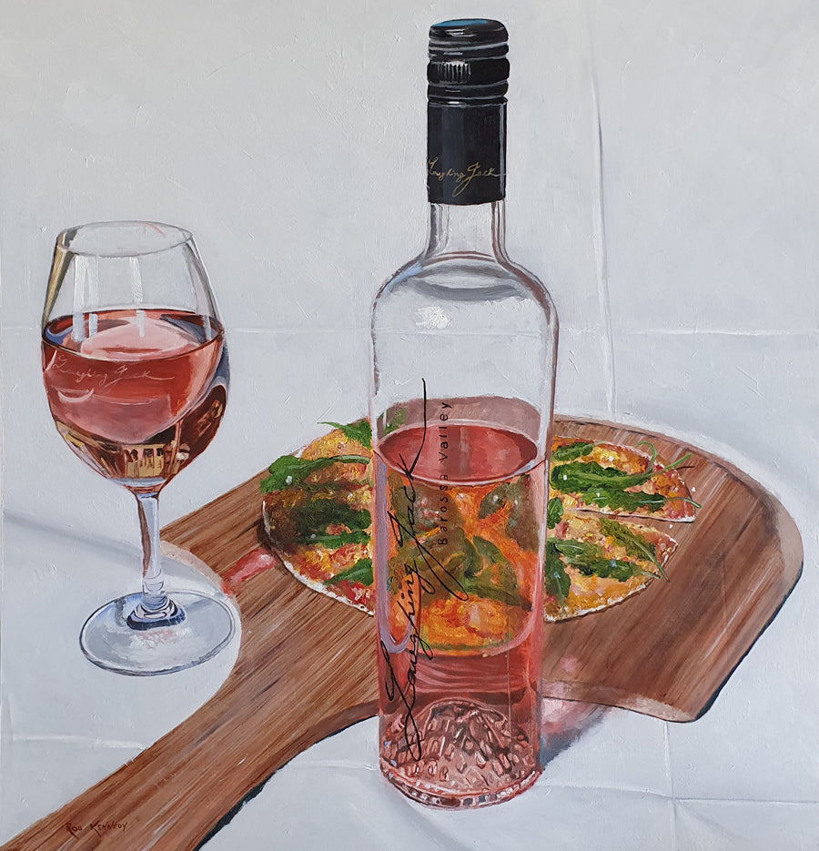 Laughing Jack's Rose and Pizza Quattro Formaggi